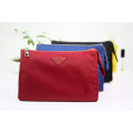 Good Quality Factory Promotional Nylon Makeup Organizer Bag Large Capacity Red Travel Zipper Cosmetic Bag With Simple Design